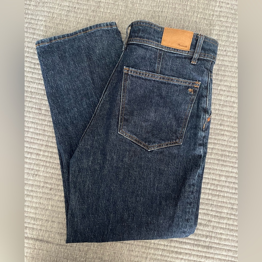 Madewell Dark Blue Straight Leg Jeans